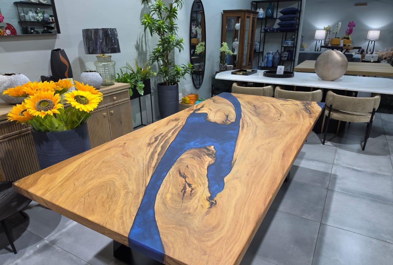 Cobalt river, book-matched slab