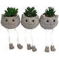 Cement owl hanging legs