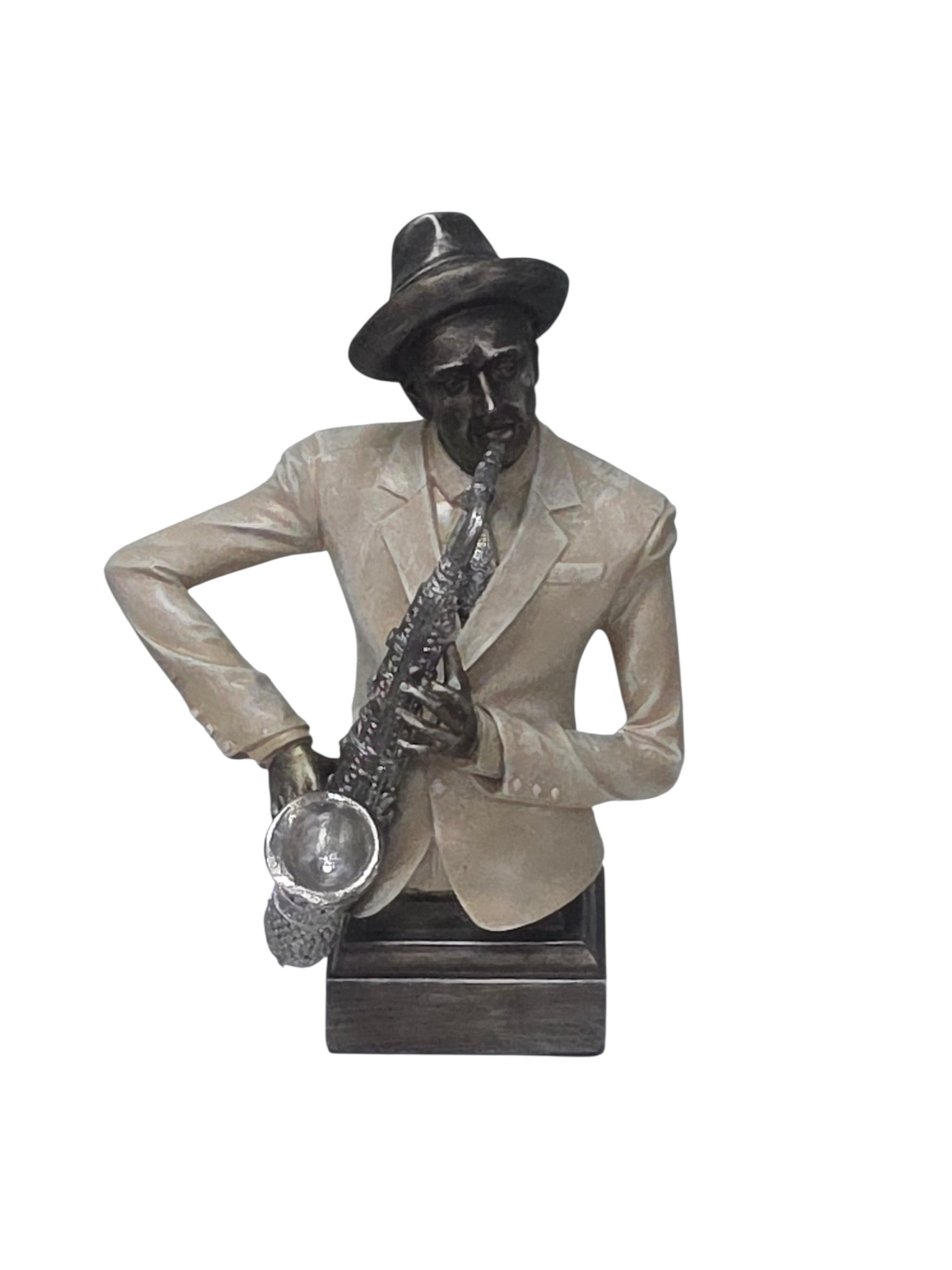 Musician saxophone sculpture