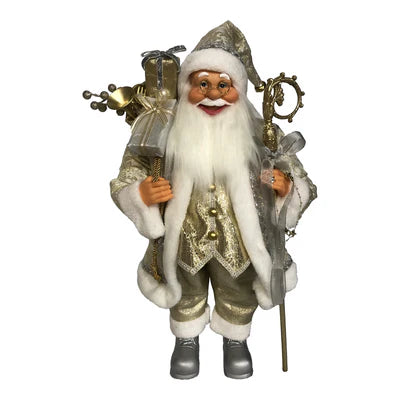 White and gold Santa