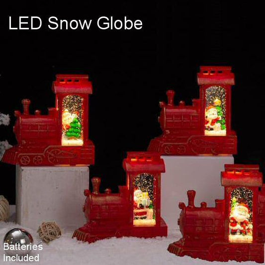 Xmas snow globe train