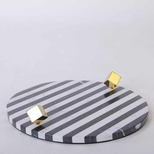 Stripe marble tray